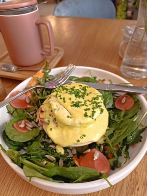 Eggs Benedict at Share Sweet and Espresso Bar in Prague