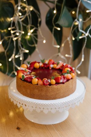 Strawberry Cheesecake at Share Sweet and Espresso Bar in Prague