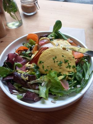 Eggs Benedict at Share Sweet and Espresso Bar in Prague