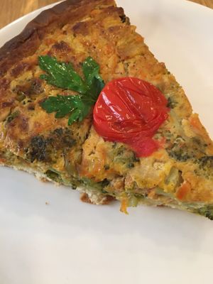 Broccoli quiche   at Share Sweet and Espresso Bar in Prague