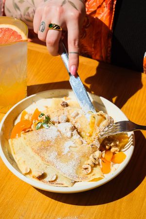 Crêpes at Share Sweet and Espresso Bar in Prague