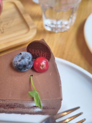 Logo added, nice touch at Share Sweet and Espresso Bar in Prague