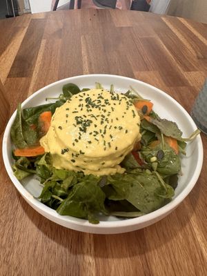 Benedict eggs   at Share Sweet and Espresso Bar in Prague