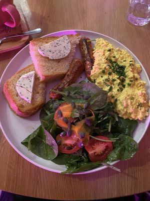 Scrambled tofu  at Share Sweet and Espresso Bar in Prague