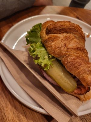 filled croissant i didnt like at Share Sweet and Espresso Bar in Prague