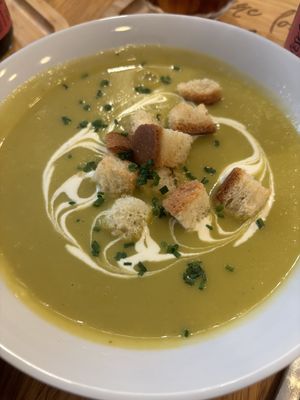 Daily soup  at Share Sweet and Espresso Bar in Prague