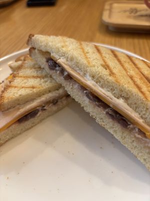 Ham and cheese sandwich   at Share Sweet and Espresso Bar in Prague