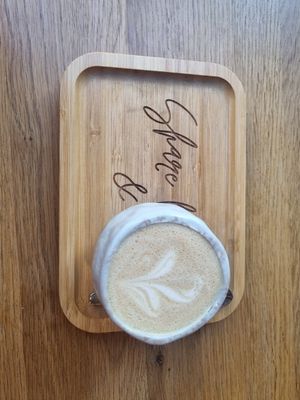 Coffee - lots of plant based milk options at Share Sweet and Espresso Bar in Prague