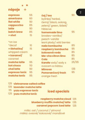 Menu 1 at Share Sweet & Wine Bar in Prague