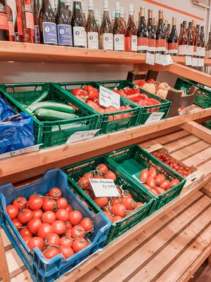 variety of vegetables and fruits at Bauernladen Obsthof Kasper in Offenburg