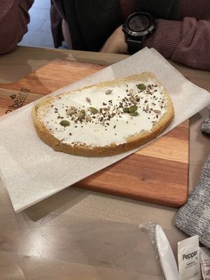 Cream cheese toast at 2Beans in New York City