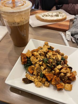 Chickpea tofu hash at 2Beans in New York City