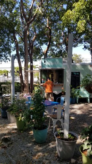 Food truck.  Nice outside dining. at Seaside Eatery in Key Largo