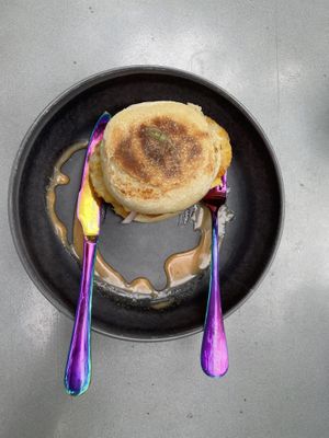 Breakfast sandwich again....  at Seaside Eatery in Key Largo