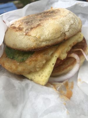 Breakfast muffin   at Seaside Eatery in Key Largo