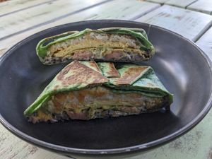 Breakfast crunch wrap at Seaside Eatery in Key Largo