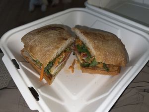 Banh Mi (very good and spicy)  at Seaside Eatery in Key Largo