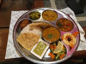 Royal Thali  at Vegan Mount in Barcelona