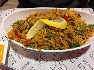 Vegetable Biryani  at Vegan Mount in Barcelona