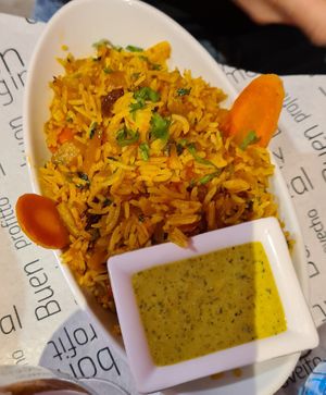 Bryani vegan at Vegan Mount in Barcelona