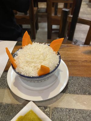 Plain boiled rice   at Vegan Mount in Barcelona