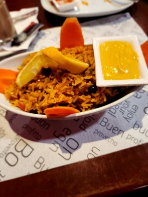 Biryani at Vegan Mount in Barcelona