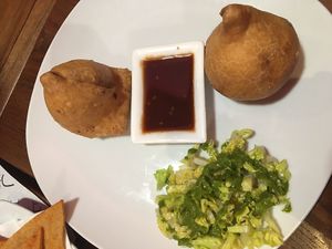 Samosa  at Vegan Mount in Barcelona