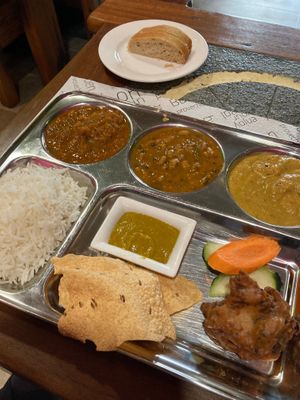 Thali at Vegan Mount in Barcelona