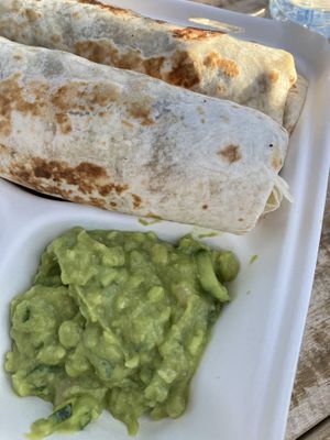 Burrito con queso vegano y guacamole  at Vegan Mount in Barcelona
