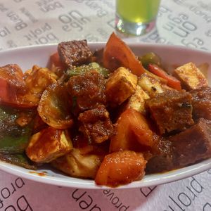 Momo with tofu and seitan  at Vegan Mount in Barcelona