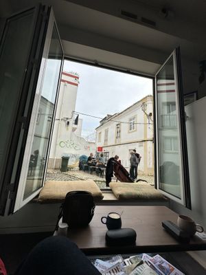 Outside street tables  #Veganuary at The Coffee Studio in Lagos
