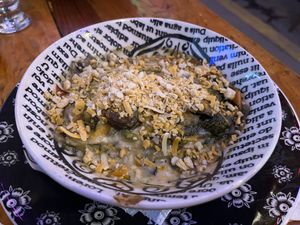 Vegan lasagna  at Santas Iguanas in Sayulita
