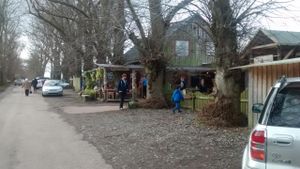 View from car park at Pillars of Hercules Organic Farm Shop and Cafe in Falkland