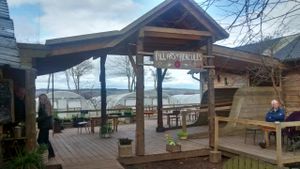 Entrance at Pillars of Hercules Organic Farm Shop and Cafe in Falkland