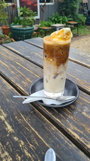 Ice coffee at Goodness Coffee Co in Aldinga
