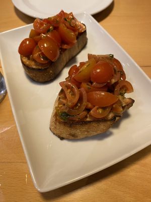 vegan bruschetta   at Pizzeria Lume in Funchal