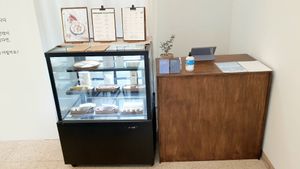 dog food next to the counter #Veganuary at Vegan Pet Food - 비견 in Seoul