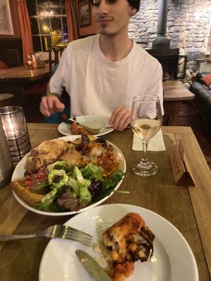 Veggie platter made vegan  at The Lamb Inn in Sandford