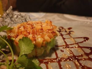 Vegan salmon tartare at Vegang - P-Berg in Berlin