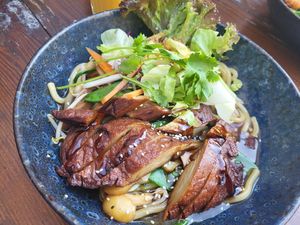 Udon know me (more noodles underneath the duck) at Vegang - P-Berg in Berlin