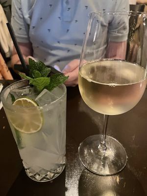Moscow mule and wine  at Vegang - P-Berg in Berlin