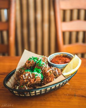 Mushroom Bites (V) at Mutts Café & Restaurant in Exmouth