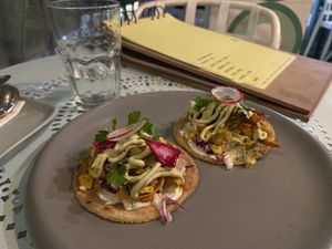 Jackfruit fajitas   at Greenr Cafe in New Delhi