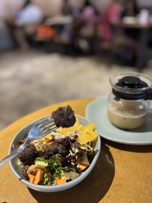 Awesome shroom balls 😋  at Greenr Cafe in New Delhi