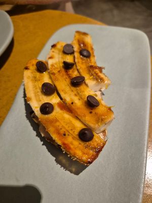 Banana nutty toast at Greenr Cafe in New Delhi