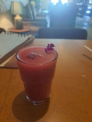 Watermelon and other healthy stuff! at Greenr Cafe in New Delhi