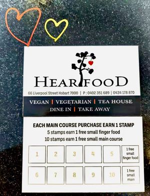 Rewards Card at HeartFood in Hobart
