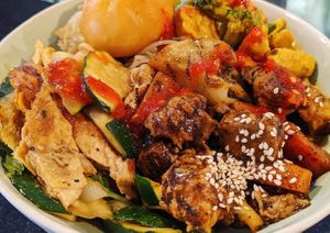 Vegan Lunch with GF Noodle/Brown Rice at HeartFood in Hobart