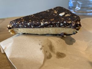 Amazing peanut butter and chocolate slice! 👌🏽  at HeartFood in Hobart