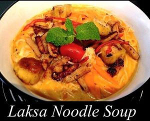 Vegan Laksa Noodle Soup at HeartFood in Hobart